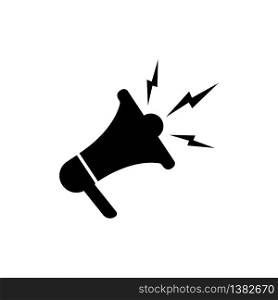 Megaphone or loudspeaker icon in black color isolated on white background. vector EPS 10. Megaphone or loudspeaker icon in black color isolated on white background. vector EPS 10.