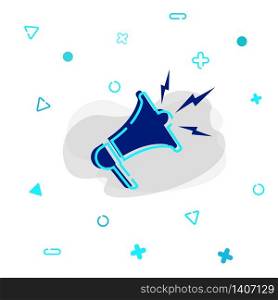 Megaphone or loudspeaker icon in blue color isolated on white background. vector EPS 10. Megaphone or loudspeaker icon in blue color isolated on white background. vector EPS 10.
