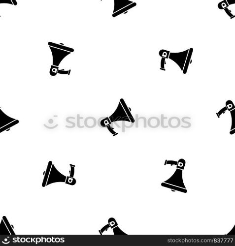 Megaphone pattern repeat seamless in black color for any design. Vector geometric illustration. Megaphone pattern seamless black