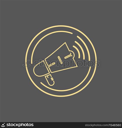 Megaphone Volume Audio Speaker waves vector illustration design template