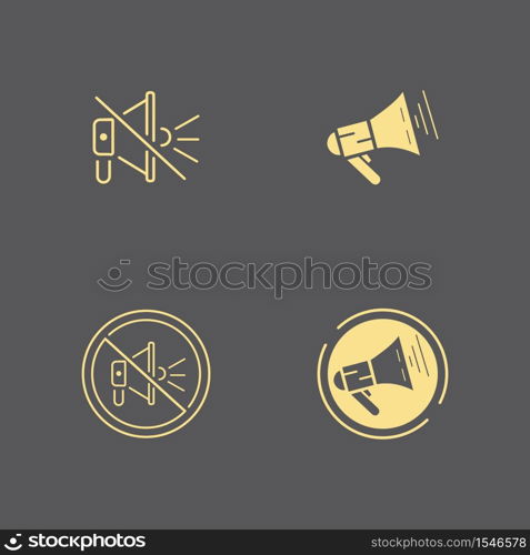 Megaphone Volume Audio Speaker waves vector illustration design template