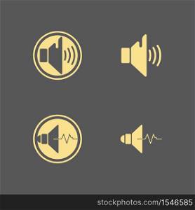 Megaphone Volume Audio Speaker waves vector illustration design template