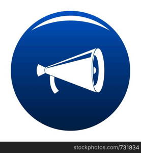 Megaphone with handle icon. Simple illustration of megaphone with handle vector icon for any design blue. Megaphone with handle icon vector blue