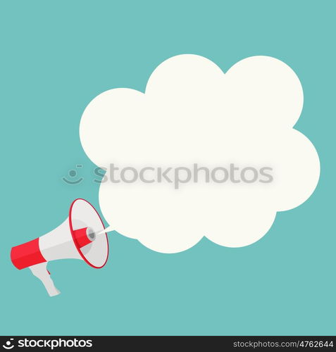 Megaphone with Speech Bubble Vector Illustration EPS10. Megaphone with Speech Bubble Vector Illustration