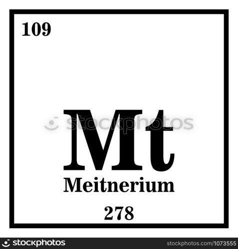 Meitnerium Periodic Table of the Elements Vector illustration eps 10.. Meitnerium Periodic Table of the Elements Vector illustration eps 10