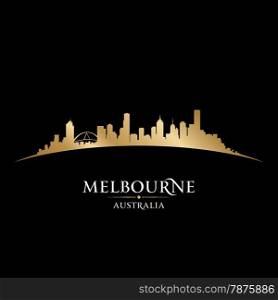 Melbourne Australia city skyline silhouette. Vector illustration