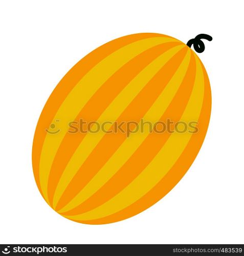 Melon flat icon isolated on white background. Melon flat icon