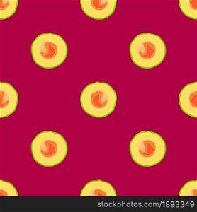 melon fruit repeat pattern. vector illustration seamless textile template