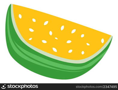 Melon slice icon. Hand drawn ripe healthy food isolated on white background. Melon slice icon. Hand drawn ripe healthy food