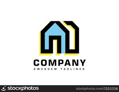 memorable and simple house logo vector concept