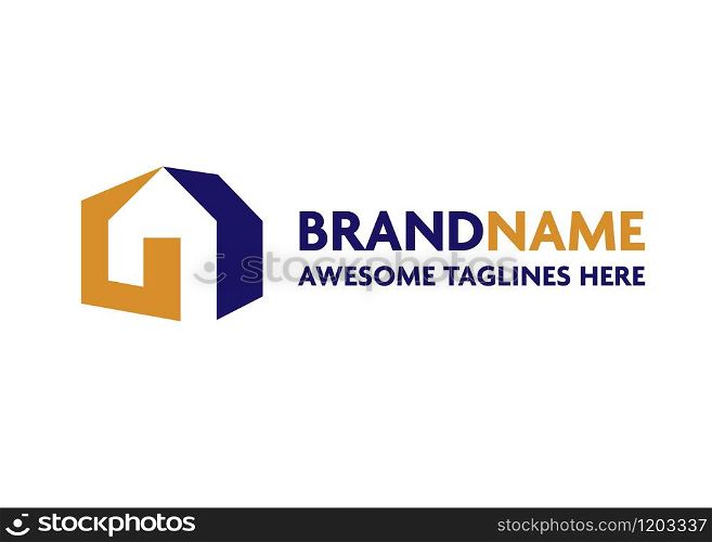 memorable and simple house logo vector concept