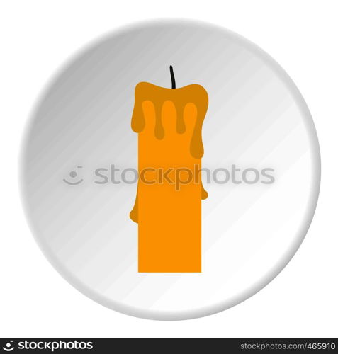 Memorial candle icon in flat circle isolated on white vector illustration for web. Memorial candle icon circle