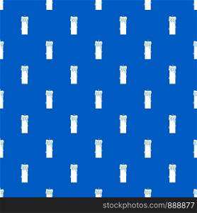 Memorial candle pattern repeat seamless in blue color for any design. Vector geometric illustration. Memorial candle pattern seamless blue