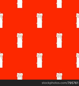 Memorial candle pattern repeat seamless in orange color for any design. Vector geometric illustration. Memorial candle pattern seamless