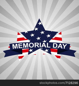 Memorial day back with stars. Vector eps10. Memorial day back with stars