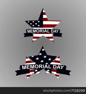 Memorial day back with stars. Vector eps10. Memorial day back with stars