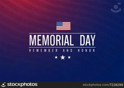 Memorial Day background with text - Celebrate. vector illustration.