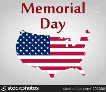 Memorial Day in the United States.Vector illustration. Memorial Day in the United States.
