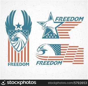 Memorial Day. Typographic card with the American flag and eagle. Vector illustration EPS 10. Memorial Day. Typographic card with the American flag and eagle. Vector illustration