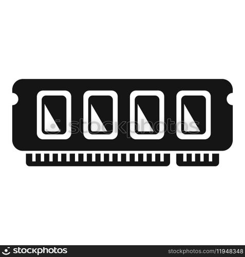 Memory board icon simple vector. Solid digital storage. Data center backup. Memory board icon simple vector. Solid digital storage