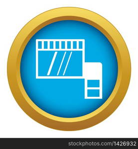 Memory card icon blue vector isolated on white background for any design. Memory card icon blue vector isolated