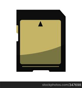 Memory card icon in cartoon style isolated on white background. Storage place symbol. Memory card icon, cartoon style
