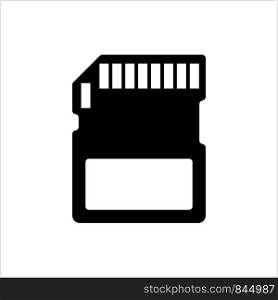 Memory Card Icon Vector Art Illustration
