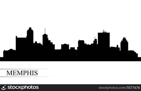Memphis city skyline silhouette background, vector illustration