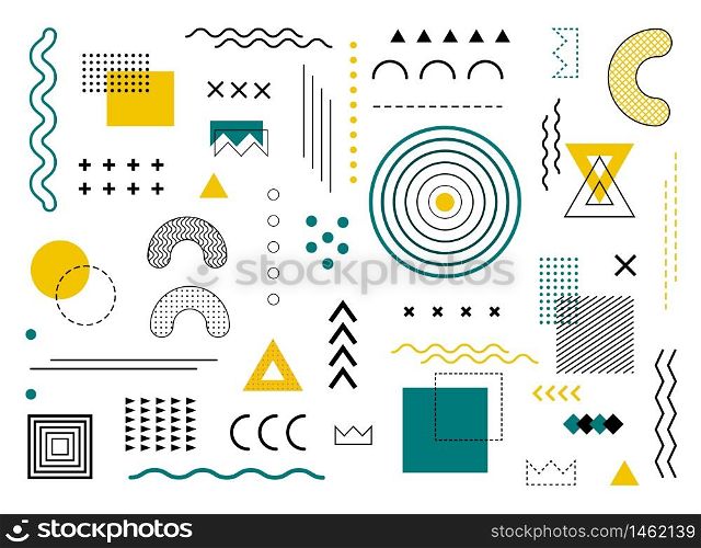 Memphis design geometric background with abstract element shapes. Graphic funky texture for holiday poster, card social media. Abstract pattern with circle, halftone dots. Geometry flat banner. vector. Memphis design geometric background with abstract element shapes. Graphic funky texture for holiday poster, card social media. Abstract pattern with circle, halftone dots. Geometry banner. vector