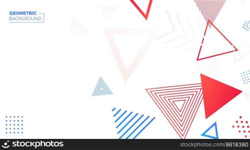 Memphis style seamless pattern. Vector trendy geometric shapes Banner background in retro 80s. 90s. Vector Illustration