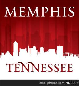Memphis Tennessee city skyline silhouette. Vector illustration