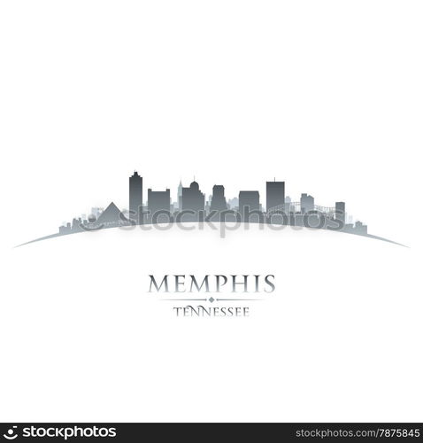 Memphis Tennessee City Skyline Silhouette. Vector Illustration 