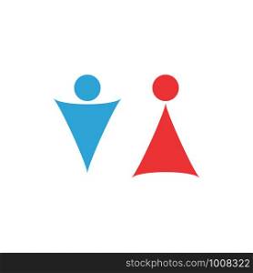 Men and woman icons logo. Vector eps10
