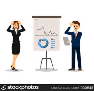 Men and women dressed in business clothes and discussing ideas, solving problems, businessman, character, Vector illustration.