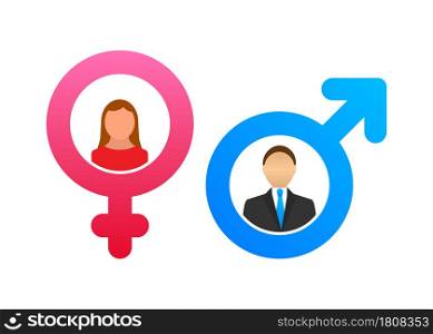 Men and women symbol. Gender icon. Vector stock illustration. Men and women symbol. Gender icon. Vector stock illustration.