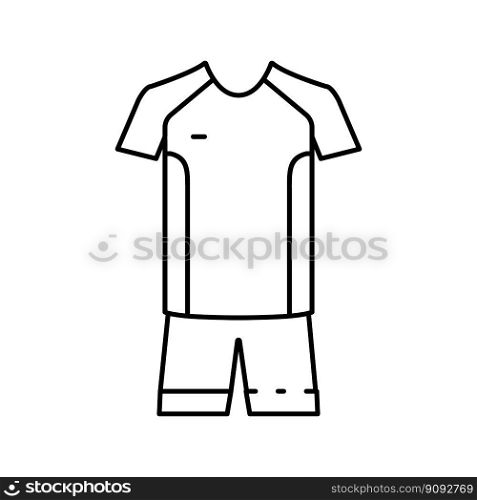men apparel badminton line icon vector. men apparel badminton sign. isolated contour symbol black illustration. men apparel badminton line icon vector illustration