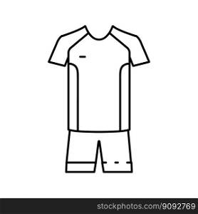 men apparel badminton line icon vector. men apparel badminton sign. isolated contour symbol black illustration. men apparel badminton line icon vector illustration