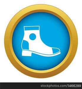 Men boot icon blue vector isolated on white background for any design. Men boot icon blue vector isolated