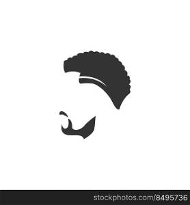 Men hair style icon logo template