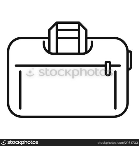Men laptop bag icon outline vector. Case purse. Student suitcase. Men laptop bag icon outline vector. Case purse