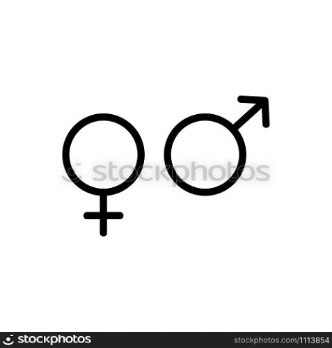 Men s and women s toilet icon vector. A thin line sign. Isolated contour symbol illustration. Men s and women s toilet icon vector. Isolated contour symbol illustration