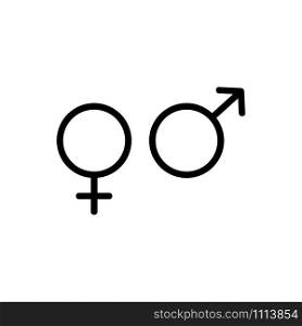Men s and women s toilet icon vector. A thin line sign. Isolated contour symbol illustration. Men s and women s toilet icon vector. Isolated contour symbol illustration