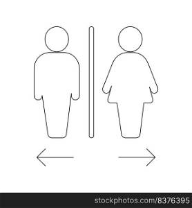 men’s and women’s toilet icon vector illustration design