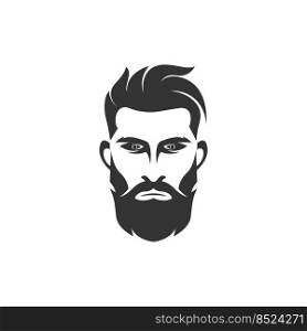 Men’s hairstyle icon design illustration template
