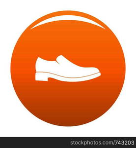 Men shoe icon. Simple illustration of men shoe vector icon for any any design orange. Men shoe icon vector orange