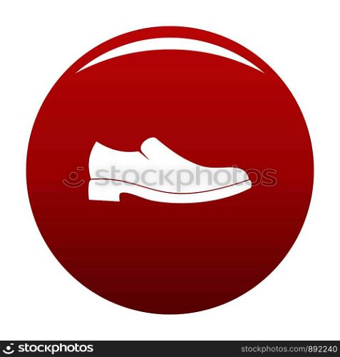 Men shoe icon. Simple illustration of men shoe vector icon for any any design red. Men shoe icon vector red