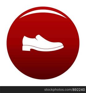 Men shoe icon. Simple illustration of men shoe vector icon for any any design red. Men shoe icon vector red