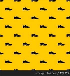 Men shoe pattern seamless vector repeat geometric yellow for any design. Men shoe pattern vector