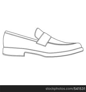 Men shoes isolated. Classic loafers. Male man season shoes icons. Technical drawing footwear vector illustration. Men shoes isolated. Classic loafers. Male man season shoes icons.