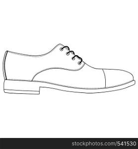 Men shoes isolated. Classic oxford. Male man season shoes icons. Technical drawing footwear vector illustration. Men shoes isolated. Male man season shoes icons.